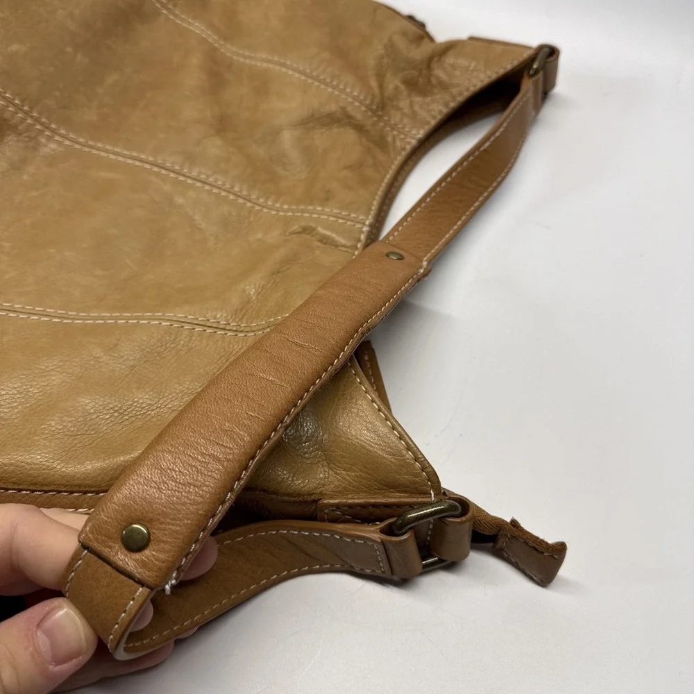 American Leather Company Hobo Shoulder Bag Purse Tan